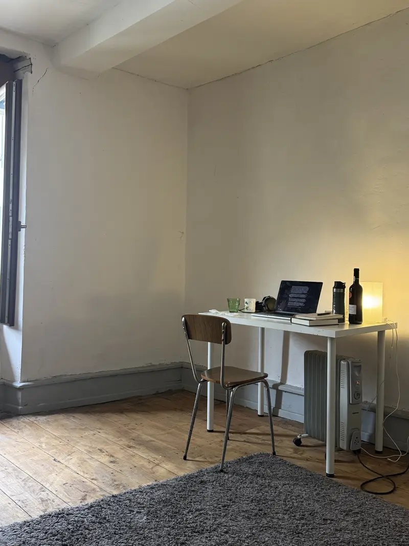 The desk at which I’m spending the day.