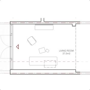 Current living room (furniture drawn by myself)