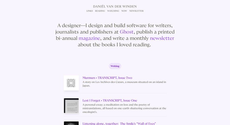 The previous version of my personal website
