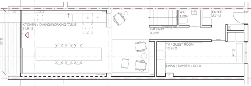Our new ground floor, as designed with HALLSTEIN