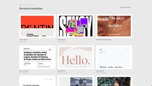 The “personal websites” category on Siteinspire, with two additions in the past year.