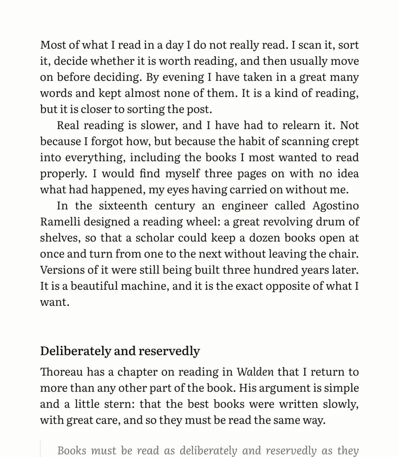Running text in Proza: justified, hyphenated, with indented paragraphs