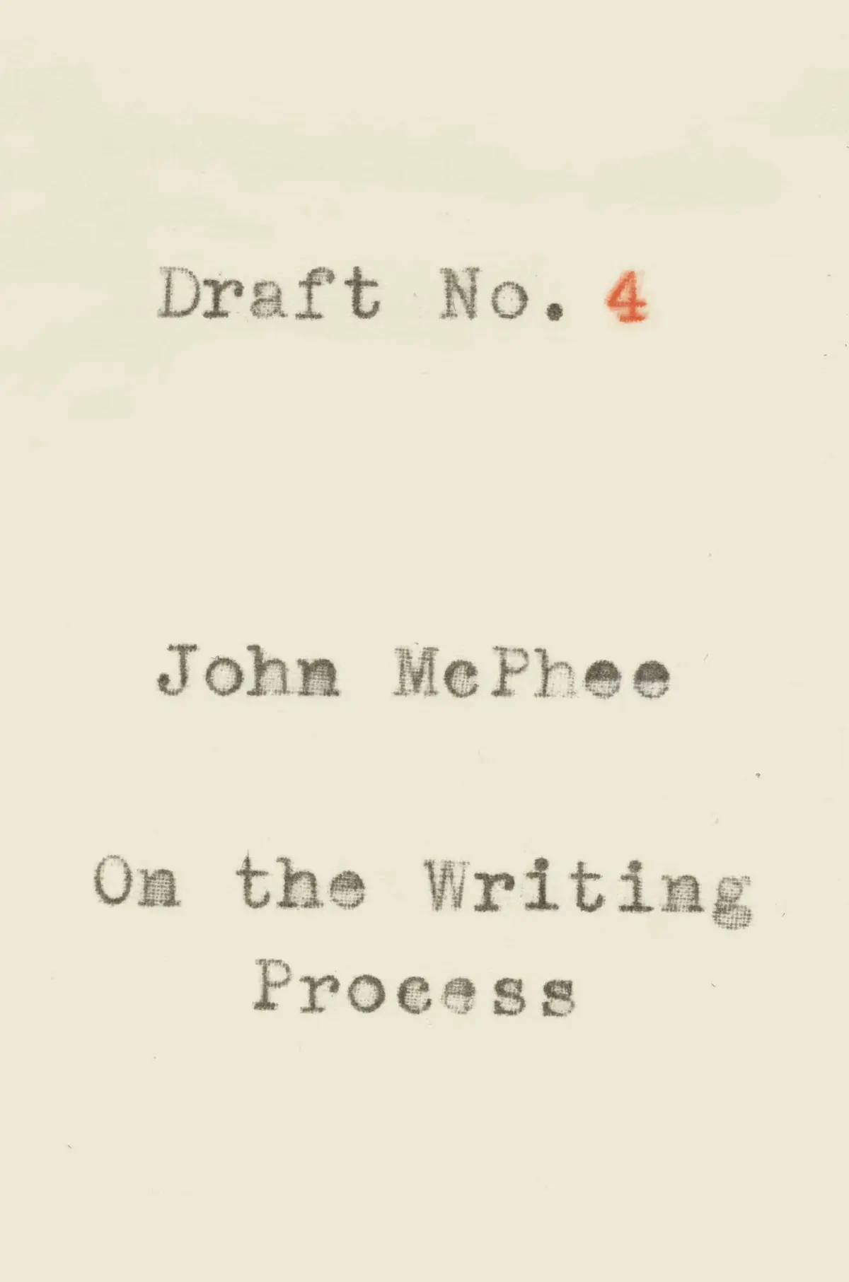 Draft No. 4 cover