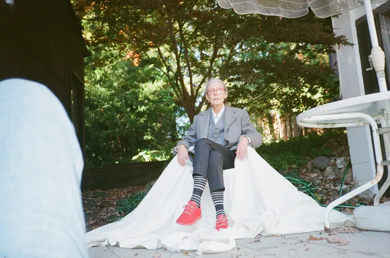 Anne Carson in 2021, photographed by Christopher Sherman