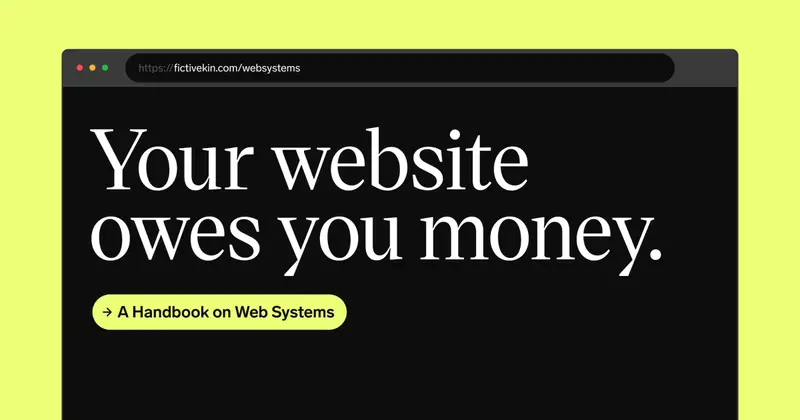 Screenshot from Fictive Kin’s website