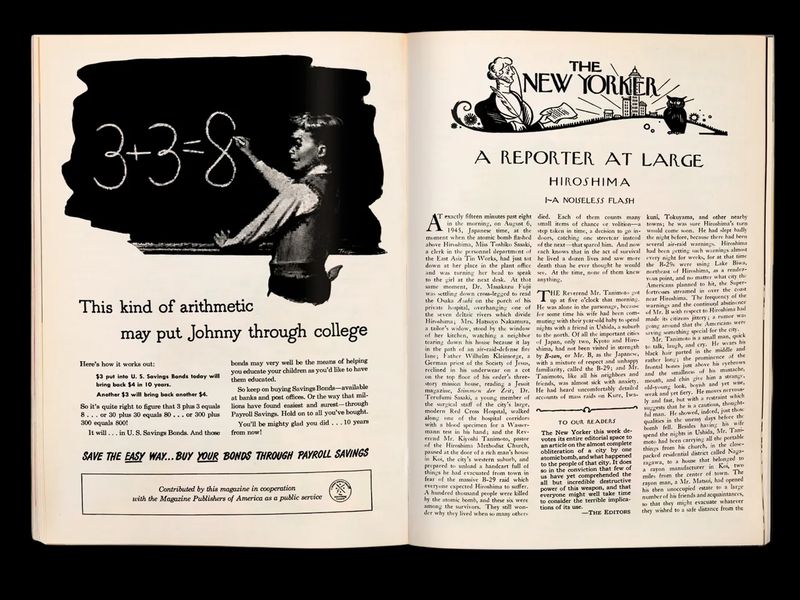John Hersey's Hiroshima in The New Yorker