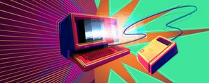 Illustration based on photographs of the Apple Lisa by Victor R. Ruiz and the Apple Lisa mouse by Marcin Wichary, both released under a Creative Commons license (Attribution 2.0 Generic, CC BY 2.0).