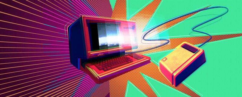 Illustration based on photographs of the Apple Lisa by Victor R. Ruiz and the Apple Lisa mouse by Marcin Wichary, both released under a Creative Commons license (Attribution 2.0 Generic, CC BY 2.0).