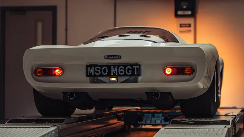 (The rear of the McLaren M6GT)