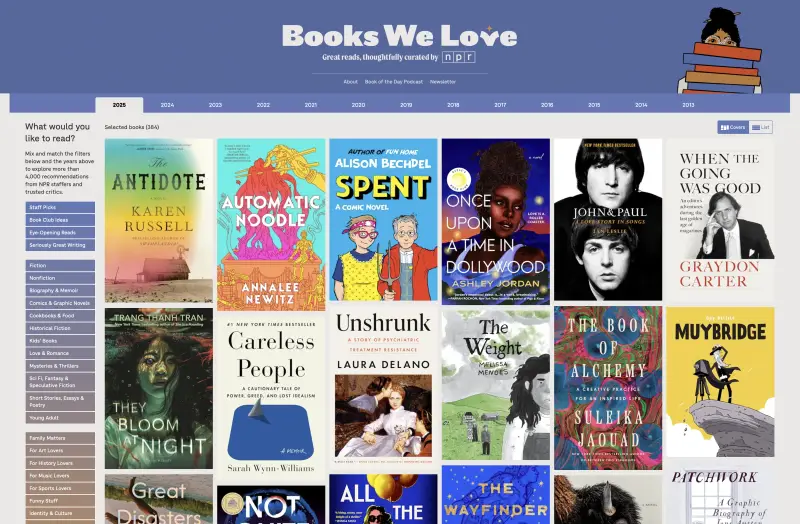 NPR’s “Books We Love”